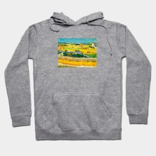 village landscape painting Hoodie